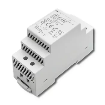 Alimentatore per guida DIN QOLTEC 30W 24V 1,25A grigio