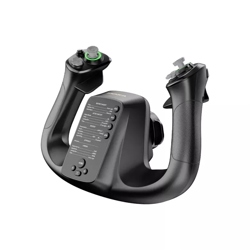 Flight base MOZA MFY YOKE — base di volo nera in ABS e acciaio legato, 142,5×202×313 mm