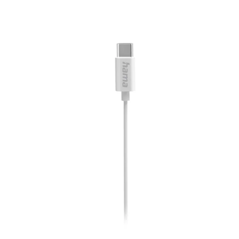 Hama Curly headset con filo in-ear chiamate/musica USB Type-C bianco