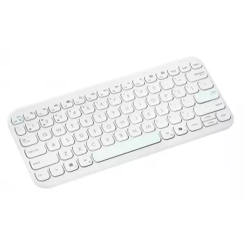 Tastiera Bluetooth senza fili ASUS KW100 Marshmallow – layout 75%, QWERTZ, switch a forbice, bianco