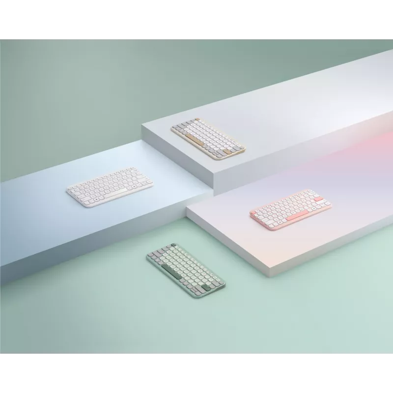 Tastiera Bluetooth senza fili ASUS KW100 Marshmallow – layout 75%, QWERTZ, switch a forbice, bianco