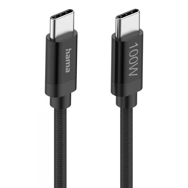 Hama Fabric cavo USB USB 2.0 1,5 m USB C nero