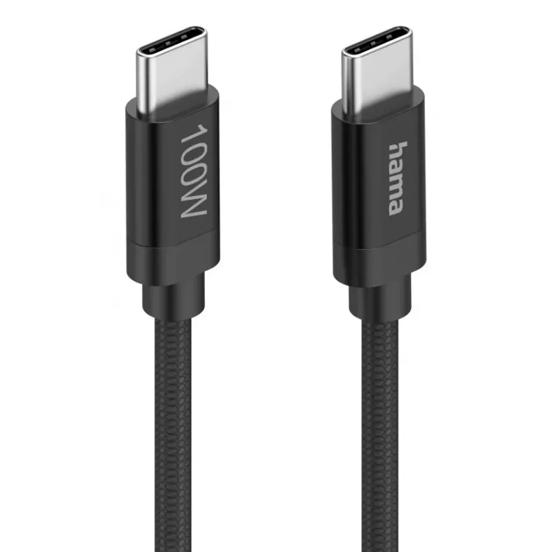 Hama Fabric cavo USB USB 2.0 1,5 m USB C nero