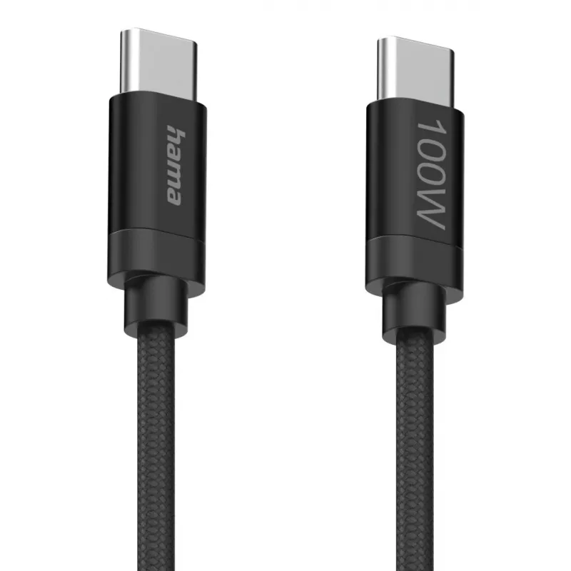 Hama Fabric cavo USB USB 2.0 1,5 m USB C nero