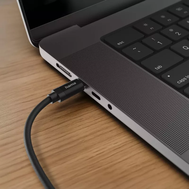 Hama Fabric cavo USB USB 2.0 1,5 m USB C nero
