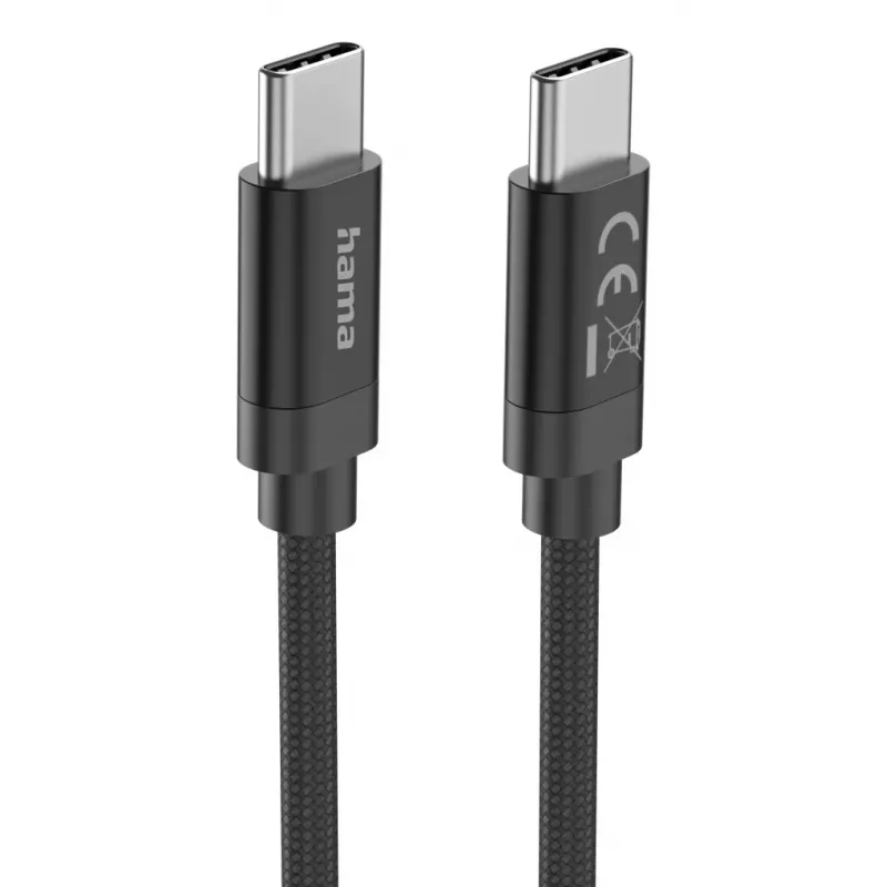 Hama Fabric cavo USB USB 2.0 3 m USB C nero