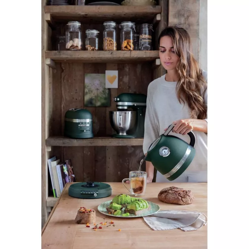 KitchenAid Artisan 5KEK1522EPP bollitore elettrico, 1,5 L, 2400 W, Pebbled Palm (Petrol)