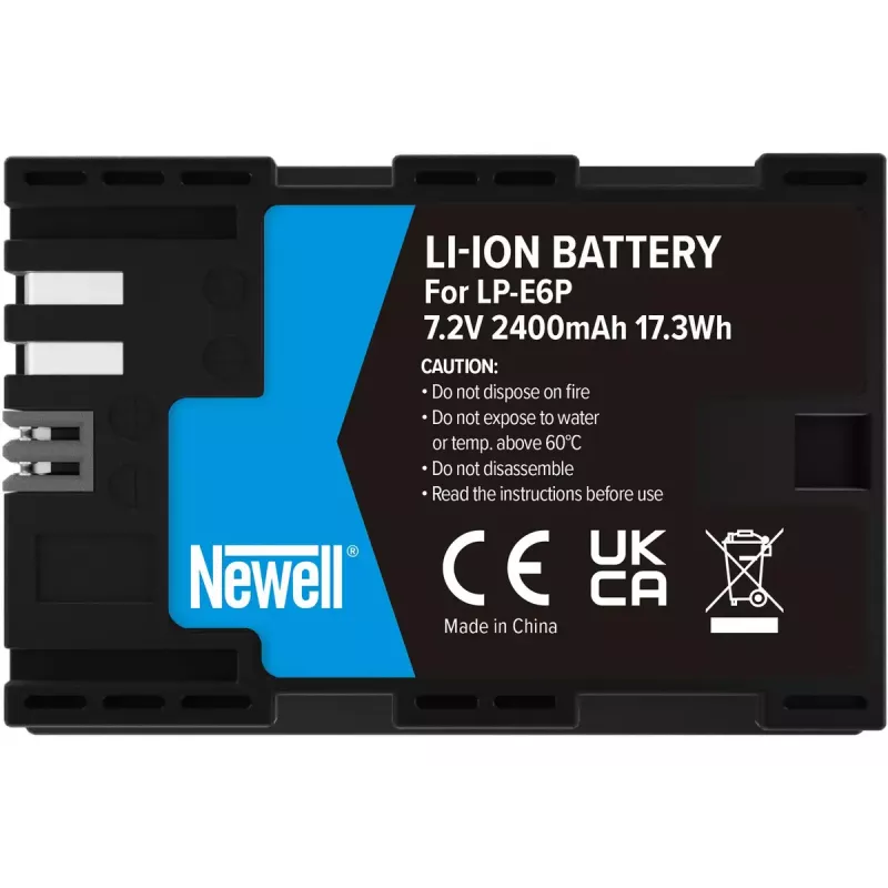 Batteria Newell LP-E6P per Canon, 7,2V 2000mAh, batteria ricaricabile per fotocamera