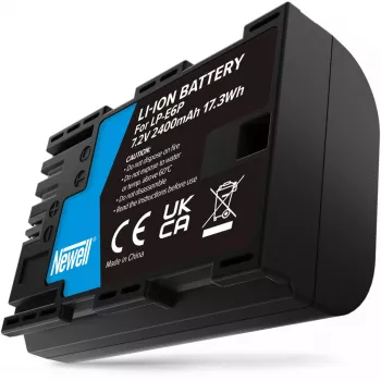 Batteria Newell LP-E6P per Canon, 7,2V 2000mAh, batteria ricaricabile per fotocamera