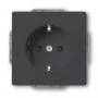 Presa CEE 7/3 Busch-Jaeger 2013-0-5265, 2P+E, 250V/16A, nera, 71×41 mm