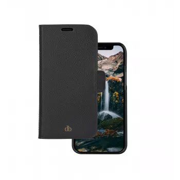 Custodia a libro dbramante1928 New York per iPhone 11/XR – Night nero, 15,5 cm (6,1 pollici), 3 vani per carte