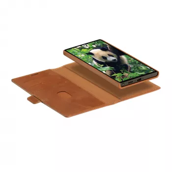 Custodia a libro per cellulare dbramante1928 Lynge per Samsung Galaxy S23 Ultra, tan, 3 vani per carte, compatibile con schermo 17,3 cm (6,8 pollici)