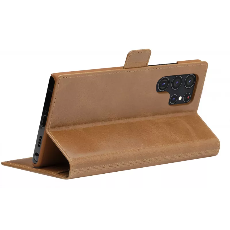 Custodia a libro dbramante1928 Copenhagen slim per Samsung Galaxy S22 Ultra, schermo 6,8 pollici, Tan