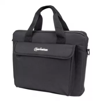 Manhattan London borsa per laptop 12,5 pollici, top-loader, nero, LOW COST, scomparto accessori, tracolla (rimovibile), borsa per notebook, tre anni di garanzia