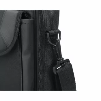Manhattan Cambridge borsa per laptop 14,1 pollici, design clamshell, nero, KOSTENGÜNSTIG, scomparto accessori, scomparto documenti sul retro, tracolla (rimovibile), equivalente a Targus CN313/CN414EU, borsa per notebook, tre anni di garanzia