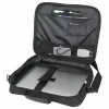 Manhattan Cambridge borsa per laptop 14,1 pollici, design clamshell, nero, KOSTENGÜNSTIG, scomparto accessori, scomparto documenti sul retro, tracolla (rimovibile), equivalente a Targus CN313/CN414EU, borsa per notebook, tre anni di garanzia