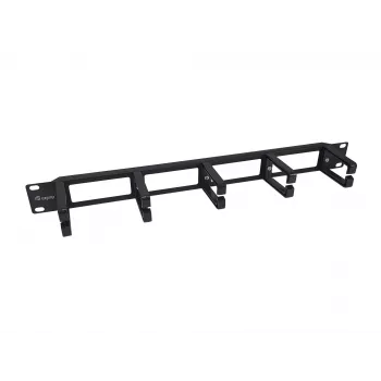 Equip pannello di gestione cavi per montaggio rack 19 pollici, nero