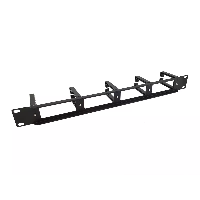 Equip pannello di gestione cavi per montaggio rack 19 pollici, nero