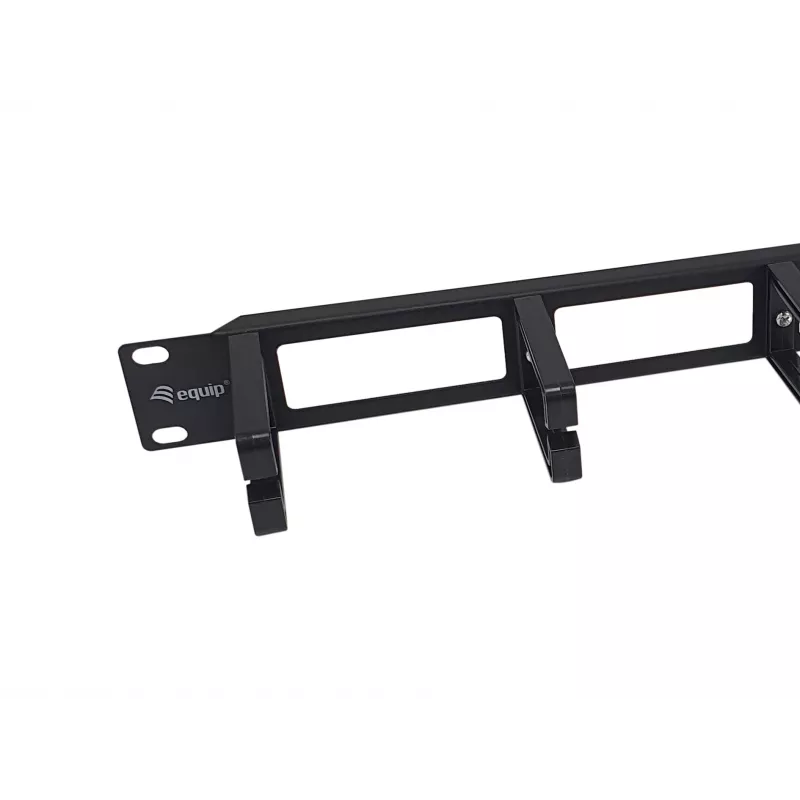 Equip pannello di gestione cavi per montaggio rack 19 pollici, nero