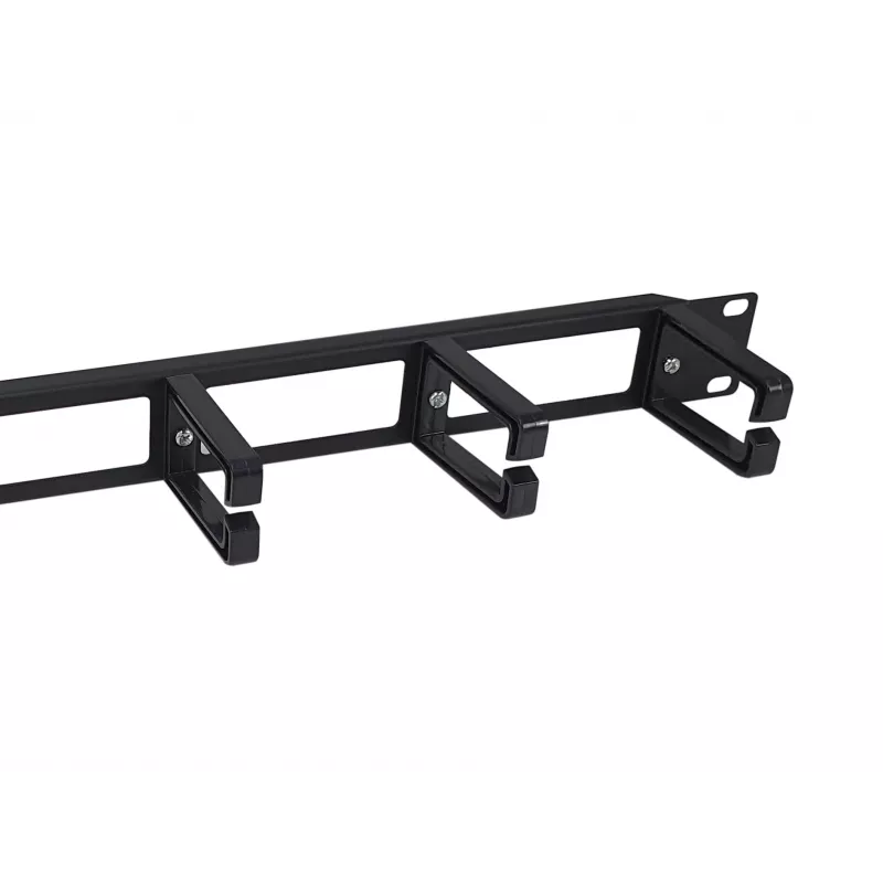 Equip pannello di gestione cavi per montaggio rack 19 pollici, nero