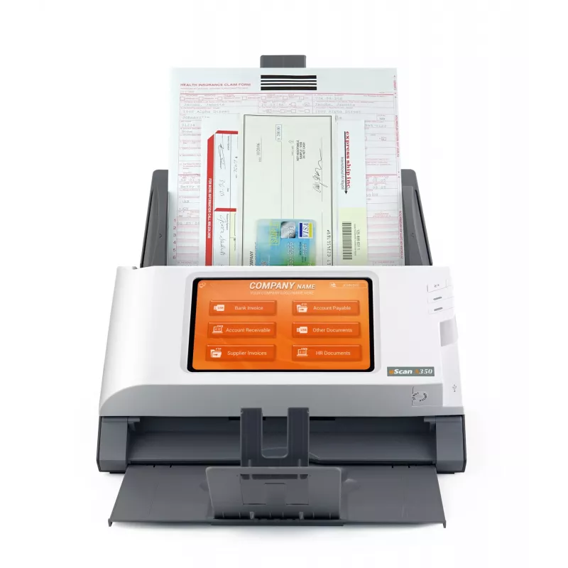Plustek eScan A350 Enterprise ADF + scanner con alimentazione manuale 600 x 600 DPI A4 nero, bianco