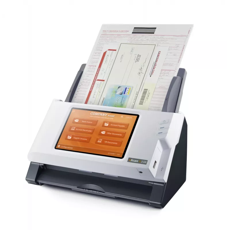Plustek eScan A350 Enterprise ADF + scanner con alimentazione manuale 600 x 600 DPI A4 nero, bianco