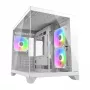 Case per PC Mini Tower Cougar FV150 ARGB bianco — Micro-ATX / Mini-ITX, finestra laterale, 2x120mm + 1x120mm ventole, vani 2,5 pollici e 3,5 pollici