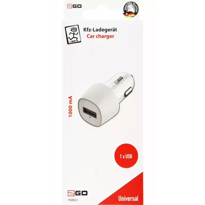 Caricabatterie mobile 2GO 794921 universale bianco accendisigari auto