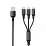 Cavo USB 2GO 797154 3m USB B USB C/Micro-USB B/Lightning nero