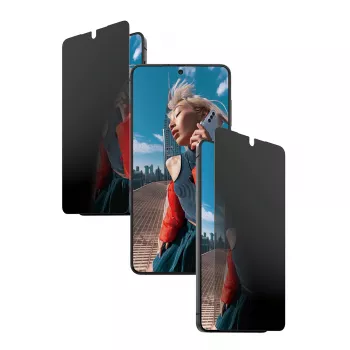 Pellicola protettiva per display PanzerGlass privacy a 2 vie per Samsung New Galaxy S 2026 Plus — pellicola PET ultra-wide con FASTFIT