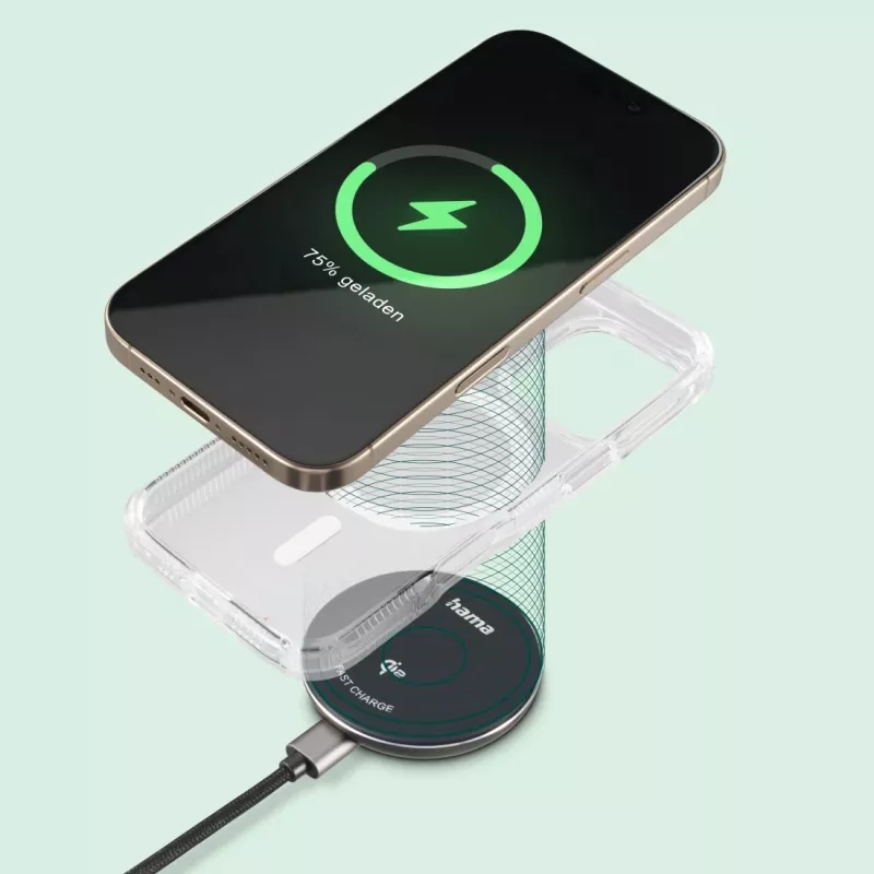 Hama 00201735 caricabatterie mobile smartphone nero USB ricarica wireless ricarica rapida interno