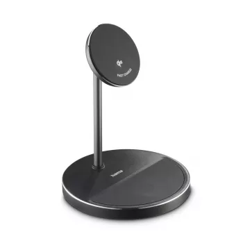 Hama 00201738 caricabatterie per dispositivi mobili cuffie, smartphone nero USB ricarica wireless funzione di ricarica rapida interno