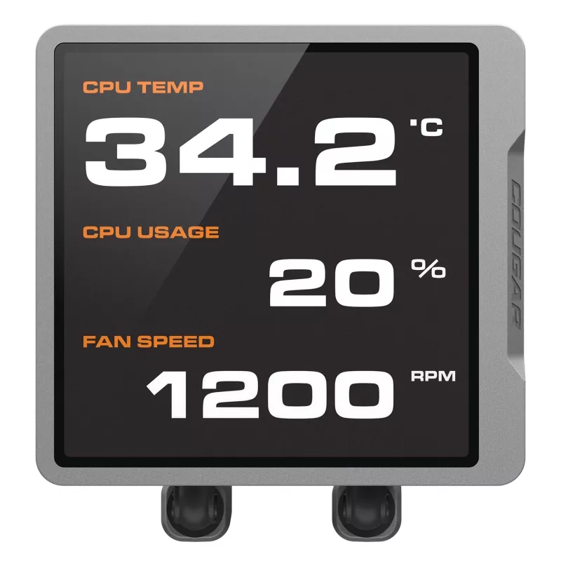Dissipatore liquido CPU all-in-one Cougar Poseidon Vistek Pro 360, ARGB, ventole da 120 mm, nero, supporto multi-socket