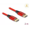 Cavo DeLOCK DisplayPort 16K 60 Hz 2 m rosso metallo