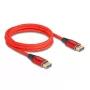 Cavo DeLOCK DisplayPort 16K 60 Hz 2 m rosso metallo