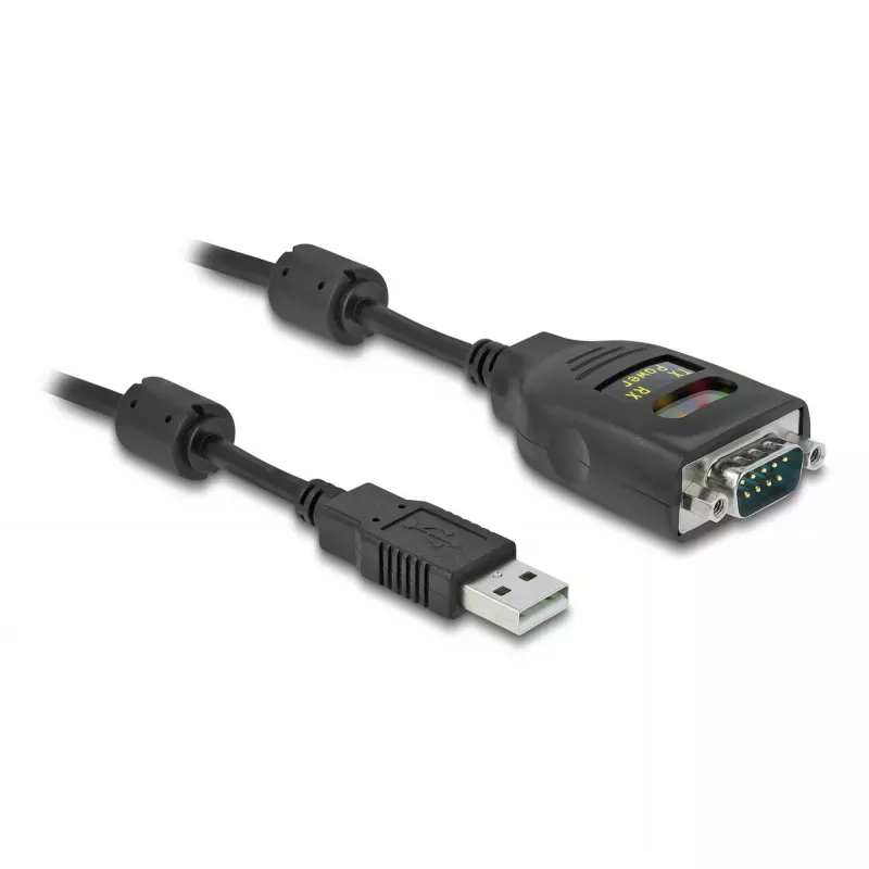 DeLOCK adattatore USB 2.0 Type-A su seriale RS-232 D-Sub 9 poli 2,5 kV isolamento galvanico 2 m