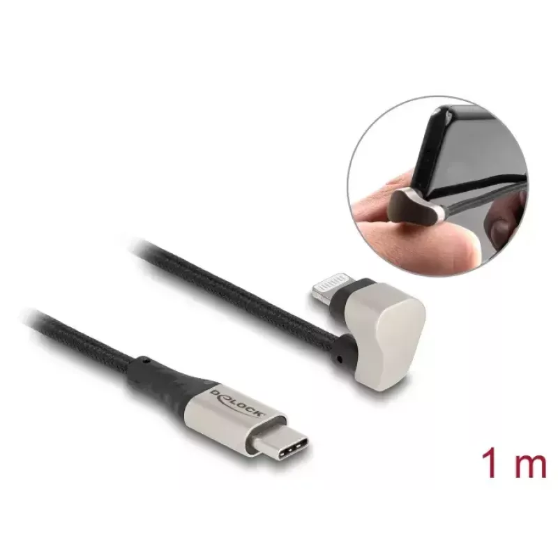 Cavo dati e di ricarica DeLOCK USB Type-C su Lightning 1 m 3 A