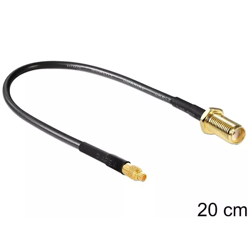 Cavo coassiale DeLOCK 88580 0,2 m SMA MMCX nero
