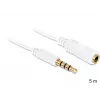 Cavo audio DeLOCK 3,5 mm 5 m bianco