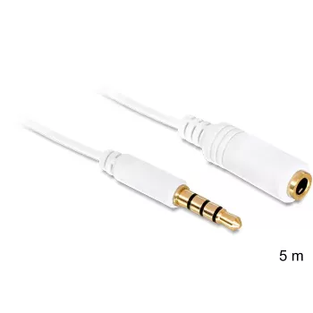 Cavo audio DeLOCK 3,5 mm 5 m bianco