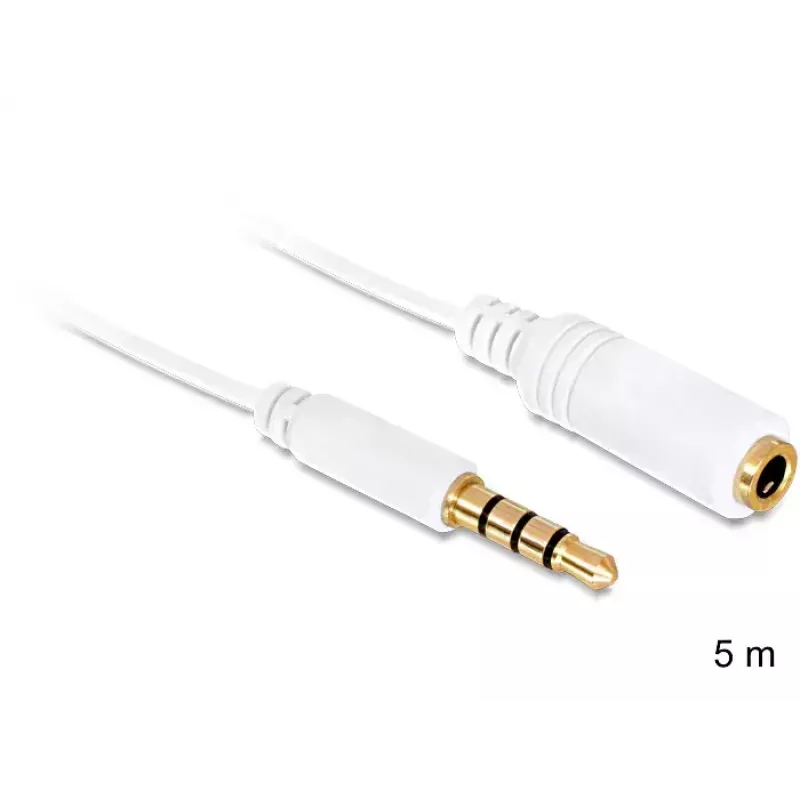 Cavo audio DeLOCK 3,5 mm 5 m bianco