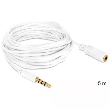 Cavo audio DeLOCK 3,5 mm 5 m bianco