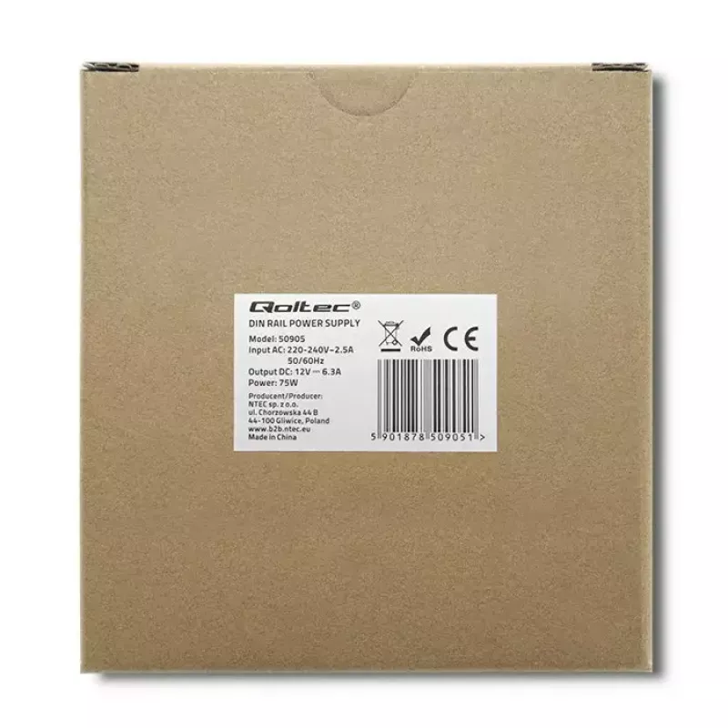 Alimentatore industriale per guida DIN QOLTEC 50905