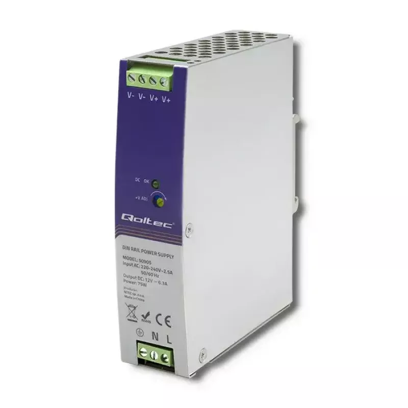 Alimentatore industriale per guida DIN QOLTEC 50905