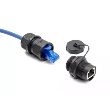 Giunto RJ45 Cat.6A DeLOCK con tappo di protezione IP67 antipolvere e impermeabile
