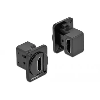 Delock 86786 modulo tipo D HDMI-A angolato a 90 gradi femmina-femmina, nero