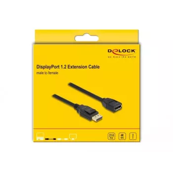 Cavo prolunga DisplayPort 1.2 DeLOCK 4K 60 Hz 2 m