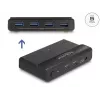 Switch USB Delock 4 x dispositivo 2 x host 5 Gbit/s nero