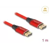 Cavo DisplayPort DeLOCK 16K 60 Hz 1 m rosso metallo