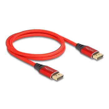 Cavo DisplayPort DeLOCK 16K 60 Hz 1 m rosso metallo